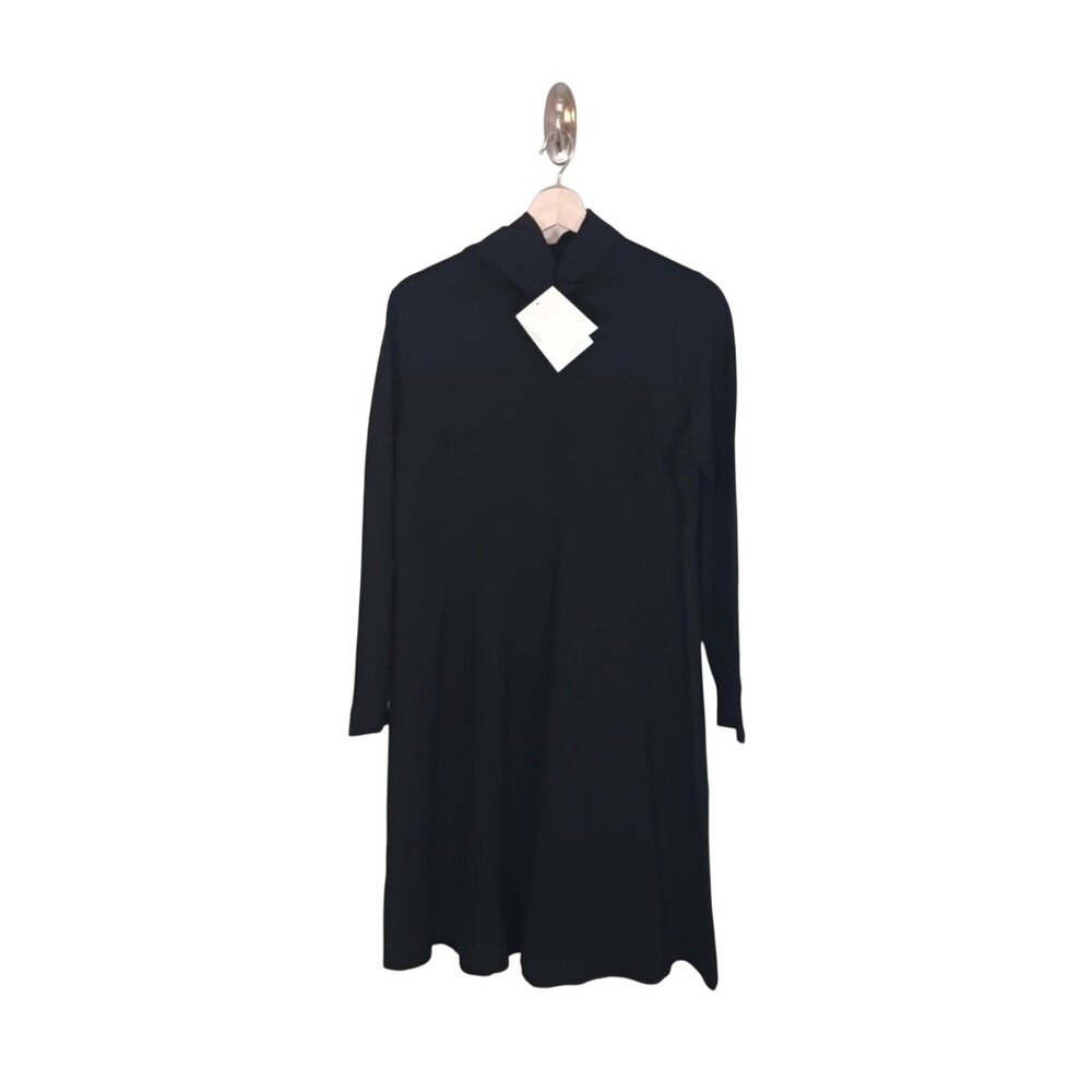 Seraphine Maternity Black Turtleneck Dress Womens 10 NWT Long Sleeve A Line